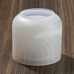 Moldes de silicona para taza de vela diy con forma de columna con patrón de arco de estilo bohemio&nbsp;DIY-K073-05