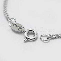 Collane a catena in argento sterling placcato rodio anti-ossidazione 925&nbsp;STER-F039-40cm-16P