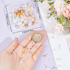 200 Stück 2 Farben 304 Edelstahl Ohrstecker Zubehörse&nbsp;STAS-BBC0008-89B