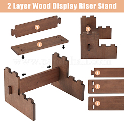 2-stöckiger Schmuck-Organizer aus Holz&nbsp;ODIS-WH0058-19A