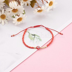 Bracelets réglables de perles tressées avec cordon en nylon&nbsp;BJEW-JB06023-04