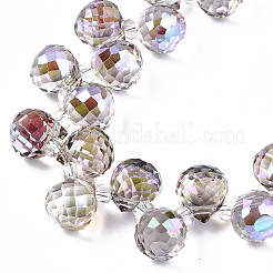 Abalorios de vidrio transparente hebras&nbsp;GLAA-T006-14B