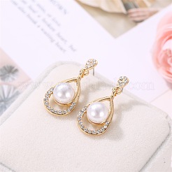 Orecchini pendenti con strass e cristalli in lega a goccia e set di collane con ciondolo&nbsp;WGE0910-01