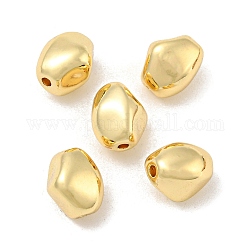 Perline in lega, pepite, oro, 8x7x6.5mm, Foro: 1.2 mm