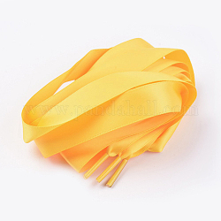 Polyester Cord Shoelace, Yellow, 1300x20mm
