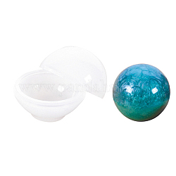 Moules en silicone, moules de résine, pour la résine UV, fabrication de bijoux en résine époxy, ronde, moule sphère, blanc, 30mm, diamètre intérieur: 25 mm