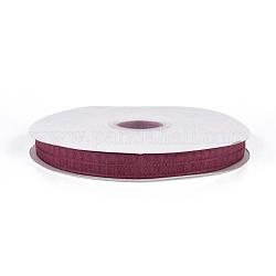 Cinta de poliéster, cinta de tartán, de color rojo oscuro, 15mm, aproximamente 50yards / rodillo (45.72 m / rollo)