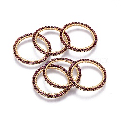 Miyuki & toho perles de rocaille japonaises faites à la main, avec anneaux connecteurs en 304 acier inoxydable, motif de tissage, anneau, or, indigo, 22~23x1.7mm