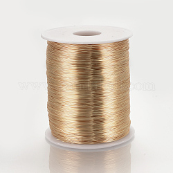 Round Copper Wire for Jewelry Making, Light Gold, 26 Gauge, 0.4mm, about 2952.75 Feet(900m)/roll