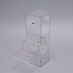 Acryl Papagei automatische Zuführung, Rechteck, Transparent, 7.5x15x21 cm