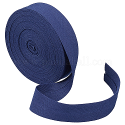 BENECREAT 10M Polycotton Fold Over Ribbons, Flat, Prussian Blue, 3/4 inch(20mm), about 10.94 Yards(10m)/Bag