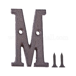 Eisen Hausadresse Nummer, mit 2Stück Schraube, letter.m, 76x48x5 mm, Bohrung: 5.2 mm