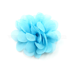 Accessoires de costume de dentelle, fleur, bleu profond du ciel, 50mm