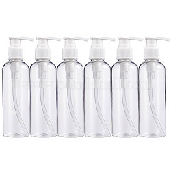 Animal de compagnie en plastique lotion cosmétique pompe bouteille emballage, bouteilles rechargeables, clair, 17.9x4.6 cm, capacité: environ 200 ml