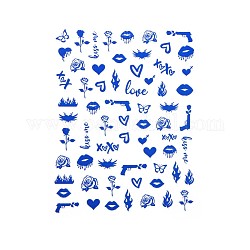 Nagelkunst Aufkleber Abziehbilder, mit selbstklebend, für Nagelspitzen Dekorationen, Lippenmuster, 10x7.9 cm