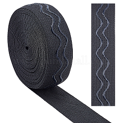 Banda elástica de poliéster de silicona transparente antideslizante, cinturón elástico de gomas blandas, accesorios de ropa interior de costura de diy, negro, 25mm