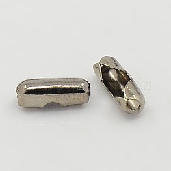 Brass Ball Chain Connectors, Gunmetal, 9.5~10x3.5mm, Fit for 2.4mm ball chain