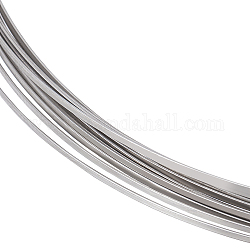 ステンレス鋼線  フラット  ステンレス鋼色  1.6x0.5mm  約22.97フィート（7m）/ロール