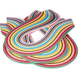 Pandahall Elite Rectangle 36 couleurs bandes de papier quilling, couleur mixte, 525x5mm, à propos 360strips / sac, 36color / sac