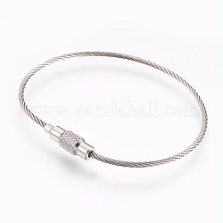 304 Stainless Steel Bracelet Making, with Clasps, Stainless Steel Color, 6-1/8 inch(15.5cm), 1.5mm