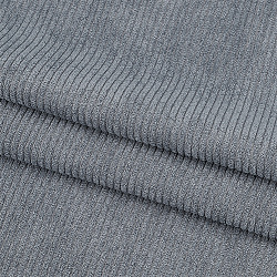Tejido de canalé tejido de pana, para accesorios de vestir, gris oscuro, 156x0.05 cm