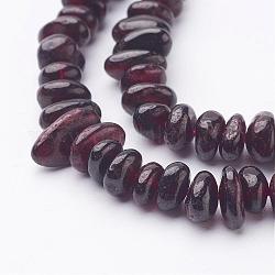 Natürlicher Granat Perlen Stränge, Pommes frites, 6~12x5~8 mm, Bohrung: 1 mm, etwa 16 Zoll