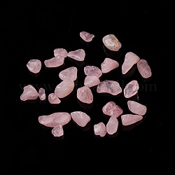 Rosa natural cuenta de chips de cuarzo, piedra caída, sin agujero / sin perforar, 5~10.5x5~7x2~4mm