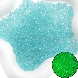 Leuchtende Blasenperlen, DIY 3 d Nagelkunstdekoration Miniglasperlen, Kaviar winzigen Nagel-Perlen, Zyan, 2~2.5 mm, ca. 2100 Stk. / Beutel.