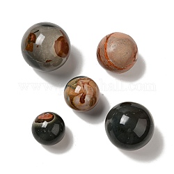 Dekorationen aus natürlichem Wüstenjaspis/polychromem Jaspis, planetenähnlicher Stein, Reiki-Energiestein für die Meditation, runde Kugel, 45~65 mm