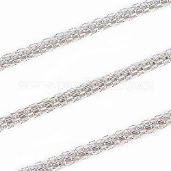 Железа ячеистой сети цепи цепи, несварные, с карточной бумагой, платиновый цвет, цепи: 2.5 мм
