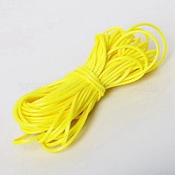 Cordón de poliéster encerado, redondo, amarillo, 1mm, 15 m / paquete