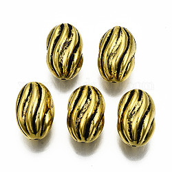 CCB Plastic Beads, Twist Oval, Antique Golden, 20x14x12.5mm, Hole: 1.2mm, about 235pcs/500g