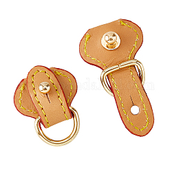 Кожаные короткие подвесные ремни, износостойкая пряжка с d-образным кольцом для крепления ремня сумки, с фурнитурами светло-золотого сплава, розовые, 33x27x11 мм