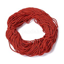 Cordon de polyester, cordon torsadé, rouge indien, 5mm, environ 97~100 m / paquet