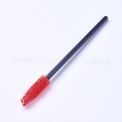 Pennelli cosmetici in nylon con ciglia, con manico in plastica, rosso, 9.8x0.3cm