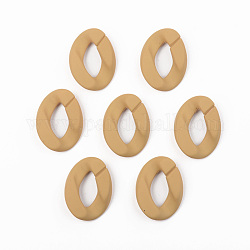 Opaque Spray Painted Acrylic Linking Rings, Quick Link Connectors, for Curb Chains Making, Unwelded, Twist, Peru, 39.5x29.5x7.5mm, Inner Diameter: 22x11mm