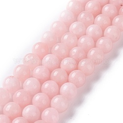 Fili di perle di opale rosa imitazione giada bianca naturale, tondo, tinto, 8mm, Foro: 1 mm,circa48pcs/filo, 15.16 pollici (38.5 cm)