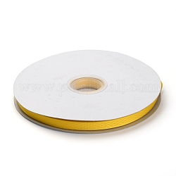 Полиэстер Grosgrain ленты, двойной ромбовидный узор, для упаковки подарка DIY, желтые, 3/8 дюйм (10 мм), около 100 ярдов / рулон (91.44 м / рулон)