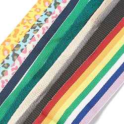 Polyesterbänder, Mischfarbe, für Bekleidungszubehör oder Taschenzubehör, 3/8 1-1/2 Zoll (10~39 mm), ca. 5.4 Yards/Stück (5 m/Stück)