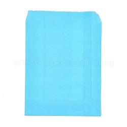 環境に優しいクラフト紙袋  ギフトバッグ  ショッピングバッグ  長方形  空色  18x13x0.02cm
