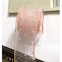 Cinta de seersucker, para corbata de moño, Coser accesorios para el cabello, rosa brumosa, 2 pulgada (50 mm), alrededor de 27.34 yarda (25 m) / bolsa