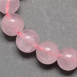 Природного розового кварца нитей бисера, окрашенные, круглые, розовые, 14 мм, отверстие : 1 мм, около 28 шт / нитка, 15.3 дюйм