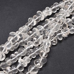 Quarzo naturale filoni pepite cristallo tallone, perle di cristallo di rocca, pietra burrattata, 6~10x9~12x8~10mm, Foro: 1 mm, circa 15.3 pollice ~ 15.7 pollici
