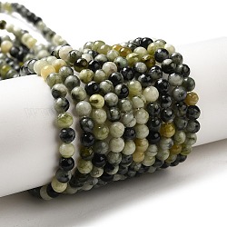 Xiuyu naturelle perles de jade brins, ronde, 4~4.5mm, Trou: 1mm, Environ 89 pcs/chapelet, 14.84'' (37.7 cm)
