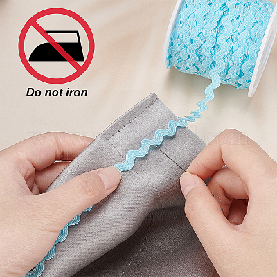 Shop GORGECRAFT 1 Roll 27yd/25m RIC Rac Trim Ribbon Wave Sewing Bending  Fringe Trim 5mm/0.2 inch for Sewing Flower Making Wedding Party Lace Ribbon  Craft (Light blue) for Jewelry Making - PandaHall