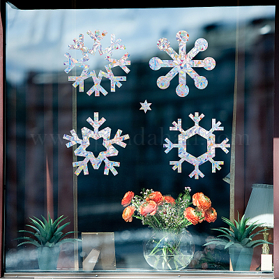 DIY Snowflake Window Clings