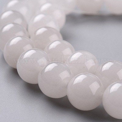 Natürliche weiße Jade Perlen&nbsp;G-G766-C-28-1