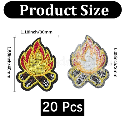 20 pièce de patchs pour vêtements en polyester&nbsp;PATC-CY0001-40-1