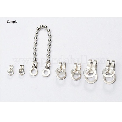 Stainless Steel Ball Chain Connectors Silver Tone Tube 6 x 13mm Pack of 20