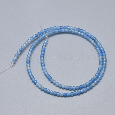 Chapelets de perles de jade blanche naturelle&nbsp;G-S266-3mm-14A-1